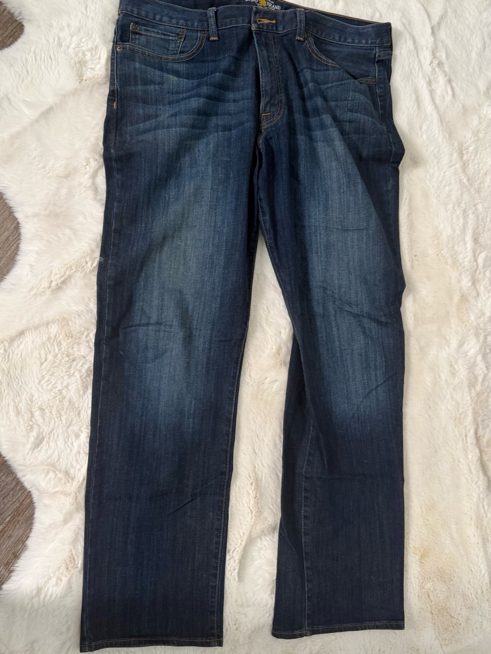 Men's Luck Brand Dark Blue Straight-Leg Jeans